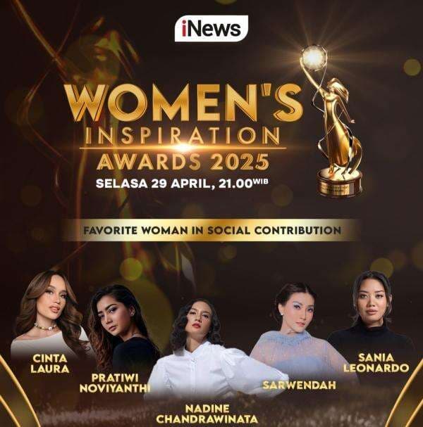Vote Wanita-Wanita Inspiratif dalam Women's Inspiration Awards 2025, Selasa 29 April Pukul 21.00 WIB Hanya di iNews Vote Wanita-Wanita Inspiratif dalam Women's Inspiration Awards 2025, Selasa 29 April Pukul 21.00 WIB Hanya di iNews